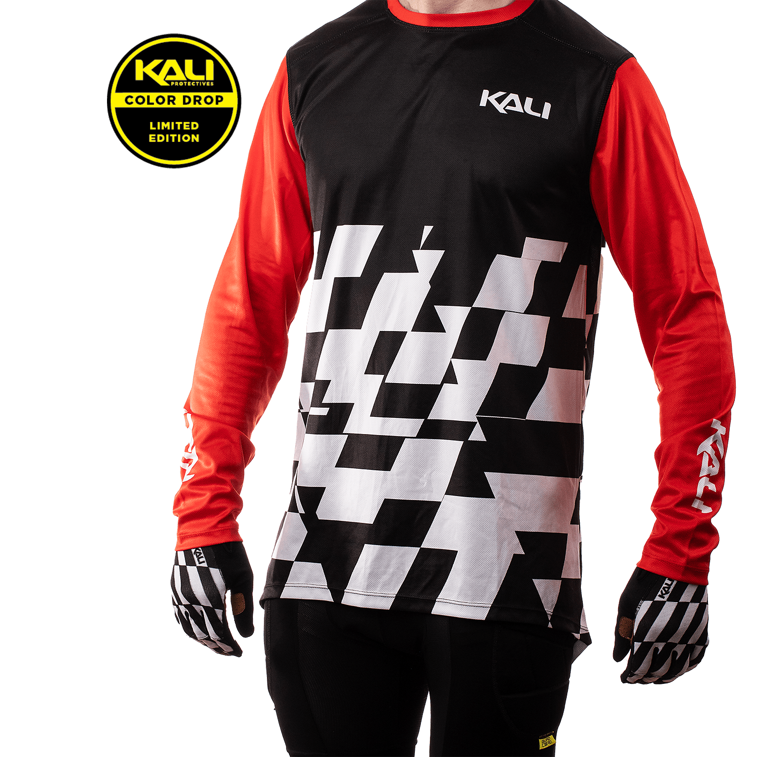 Kali Protectives Apparel LTD Glitch - Red / S Podium Jersey - Long Sleeve